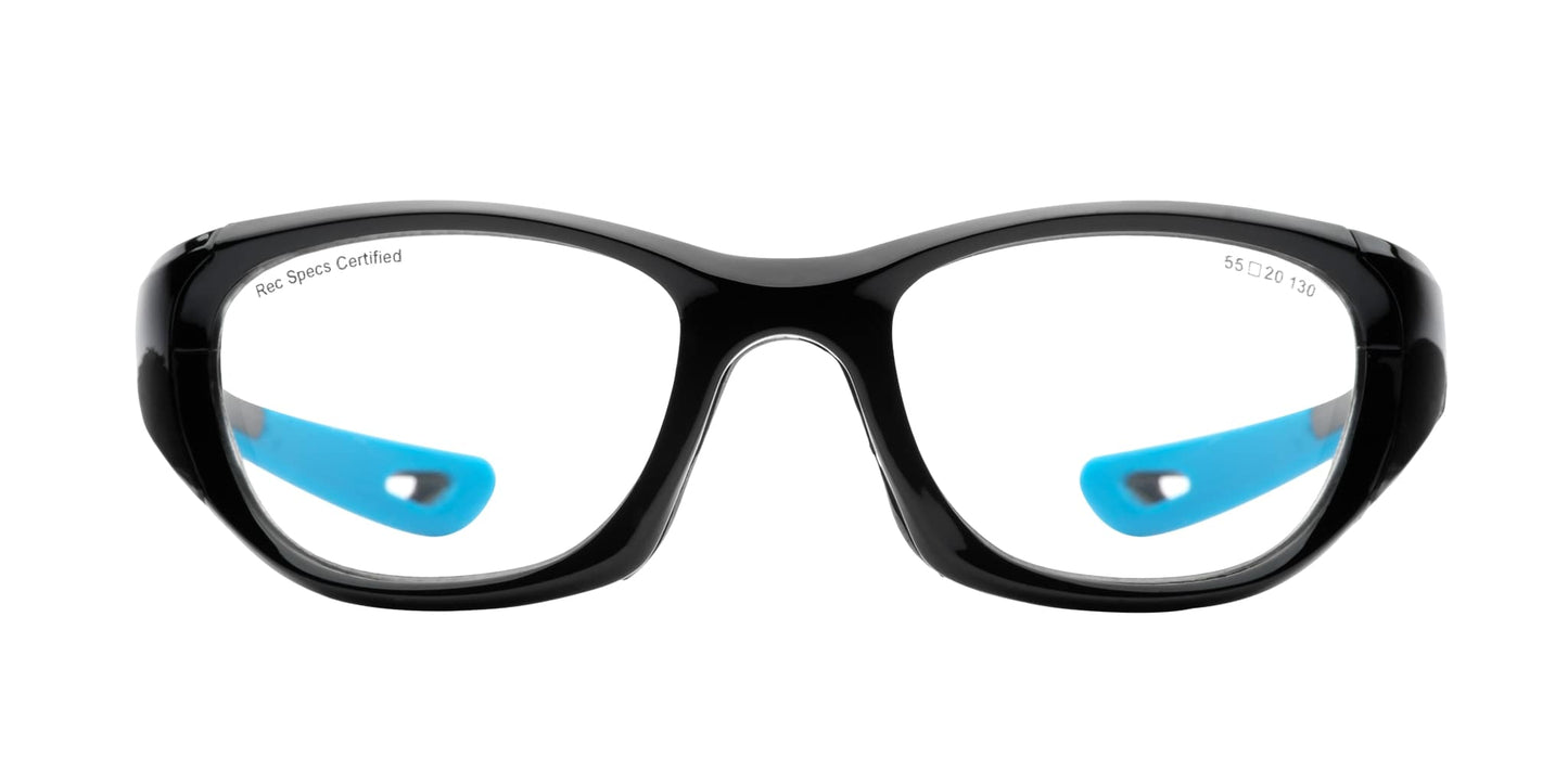Shiny Black/Cyan | Lens Type, Lens Color