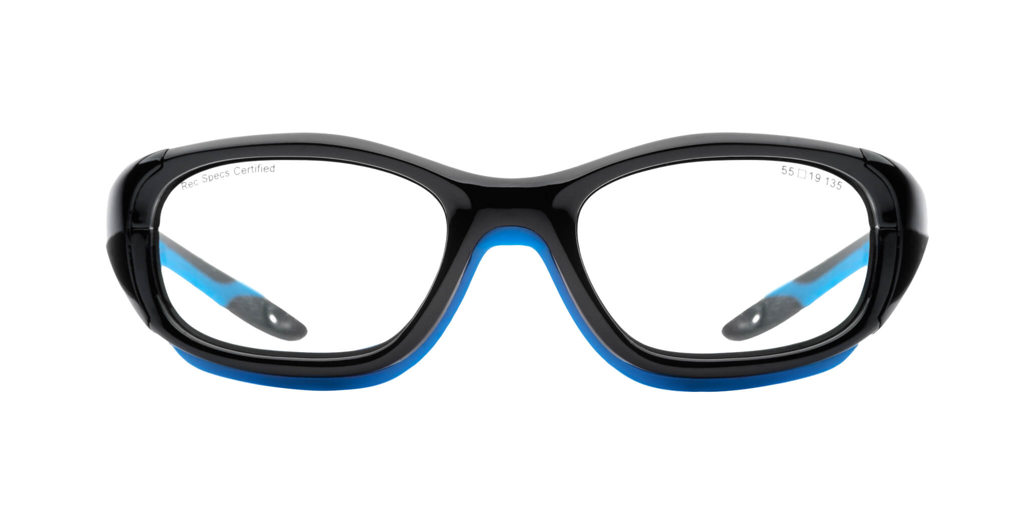 Shiny Black/Cyan | Lens Type, Lens Color