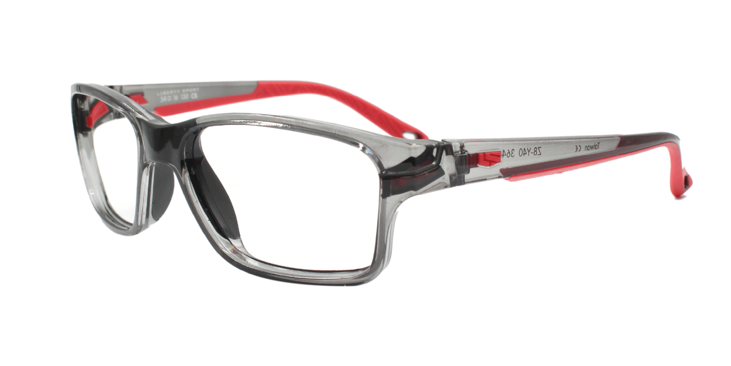 Crystal Grey/Red